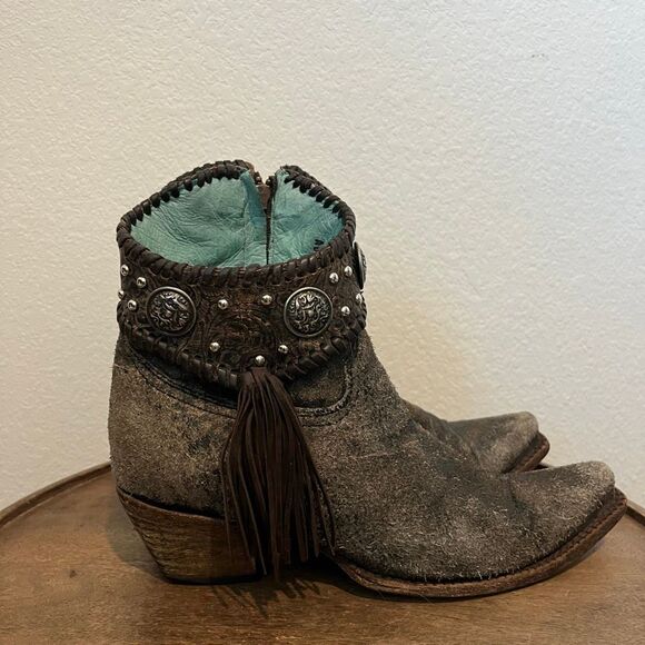 Corral Indie Spirid LD Brown Alamo Cowboy Ankle Boot Booties Women's Size 8.5 - Picture 3 of 14